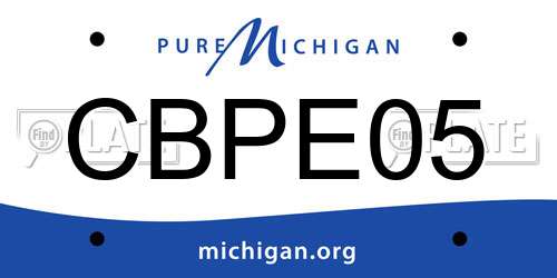 CBPE05 Michigan License Plate