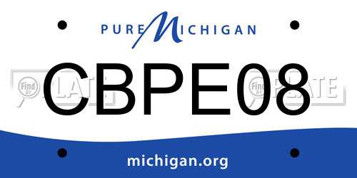 CBPE08 Michigan License Plate