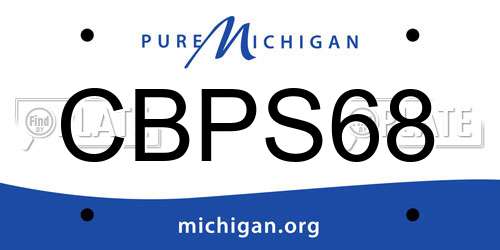 CBPS68 Michigan License Plate
