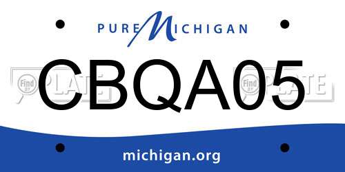 CBQA05 Michigan License Plate