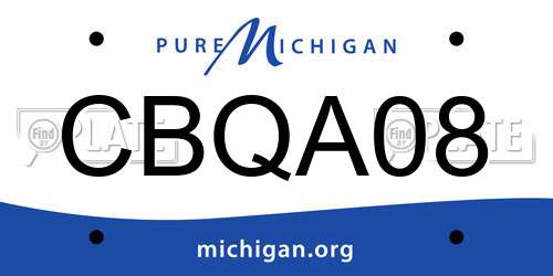CBQA08 Michigan License Plate