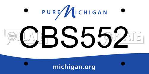 CBS552 Michigan License Plate