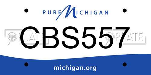 CBS557 Michigan License Plate