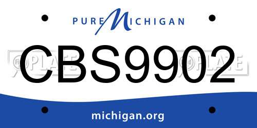 CBS9902 Michigan License Plate