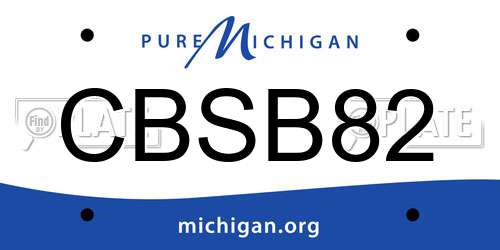 CBSB82 Michigan License Plate