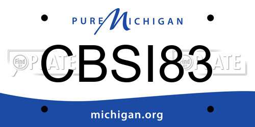 CBSI83 Michigan License Plate