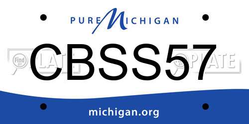 CBSS57 Michigan License Plate