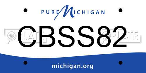 CBSS82 Michigan License Plate