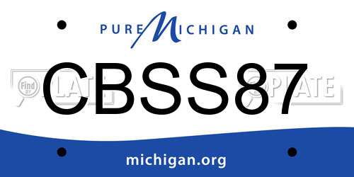 CBSS87 Michigan License Plate