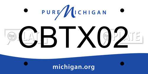 CBTX02 Michigan License Plate