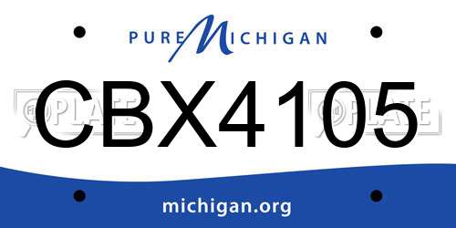 CBX4105 Michigan License Plate