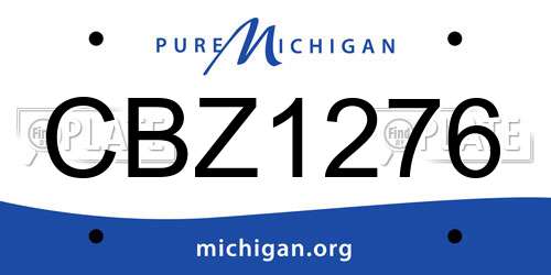 CBZ1276 Michigan License Plate