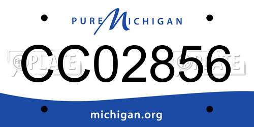 CC02856 Michigan License Plate