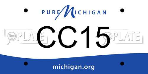 CC15 Michigan License Plate