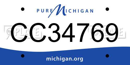 CC34769 Michigan License Plate