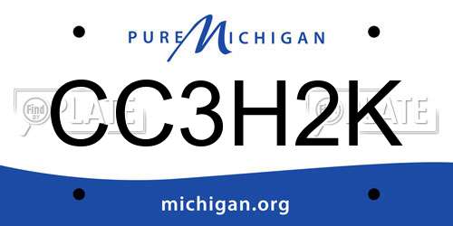 CC3H2K Michigan License Plate