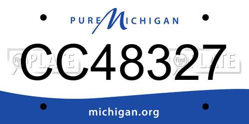 CC48327 Michigan License Plate