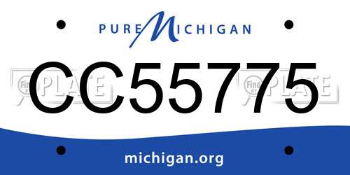 CC55775 Michigan License Plate
