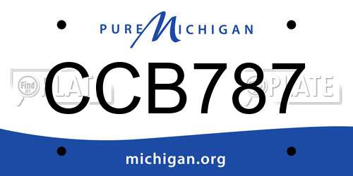 CCB787 Michigan License Plate