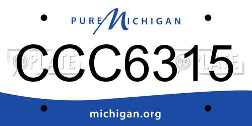 CCC6315 Michigan License Plate