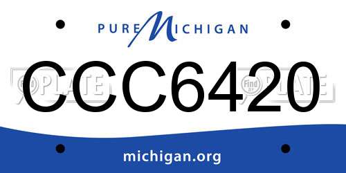 CCC6420 Michigan License Plate