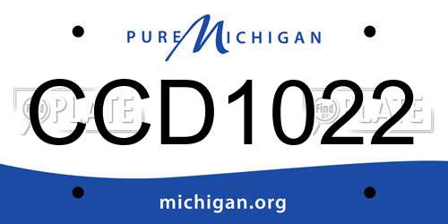 CCD1022 Michigan License Plate