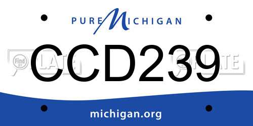 CCD239 Michigan License Plate