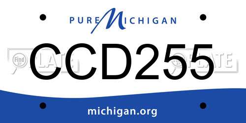 CCD255 Michigan License Plate