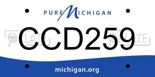 CCD259 Michigan License Plate