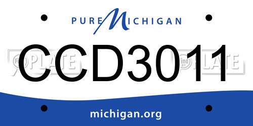 CCD3011 Michigan License Plate