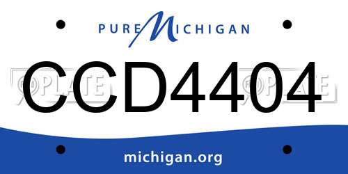CCD4404 Michigan License Plate