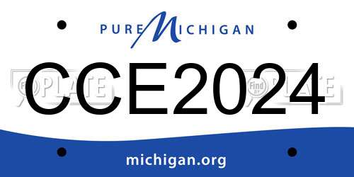 CCE2024 Michigan License Plate