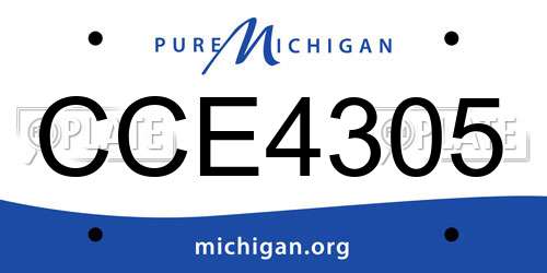 CCE4305 Michigan License Plate