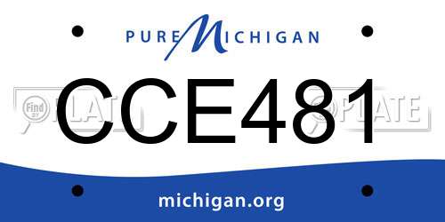 CCE481 Michigan License Plate