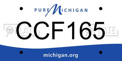 CCF165 Michigan License Plate