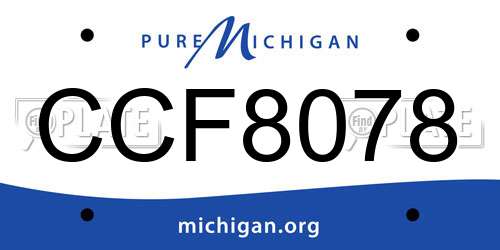 CCF8078 Michigan License Plate