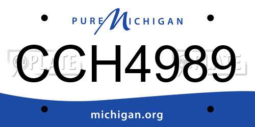 CCH4989 Michigan License Plate