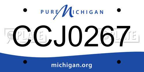 CCJ0267 Michigan License Plate