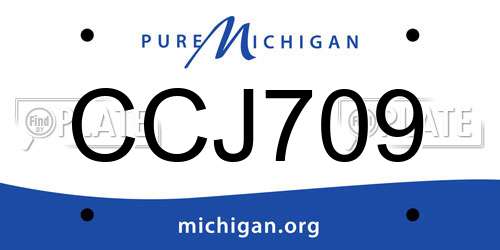 CCJ709 Michigan License Plate