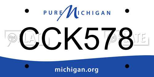 CCK578 Michigan License Plate