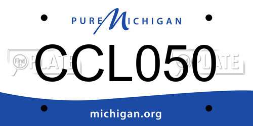CCL050 Michigan License Plate