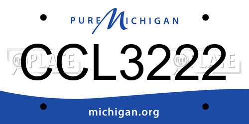CCL3222 Michigan License Plate