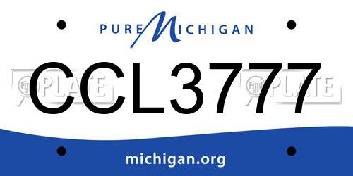 CCL3777 Michigan License Plate