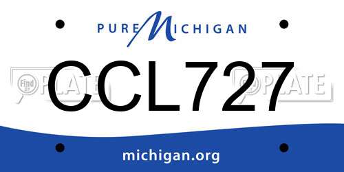 CCL727 Michigan License Plate
