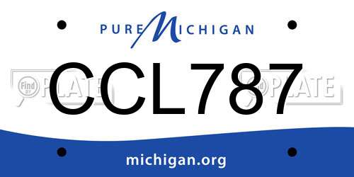 CCL787 Michigan License Plate