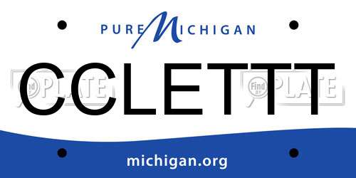 CCLETTT Michigan License Plate