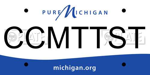 CCMTTST Michigan License Plate