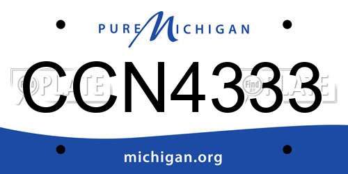 CCN4333 Michigan License Plate