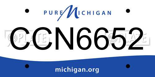 CCN6652 Michigan License Plate