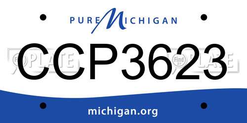 CCP3623 Michigan License Plate